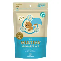 VetNova Multiva Hairball 3 en 1 Suplemento Urinario para gatos - 30 uds.