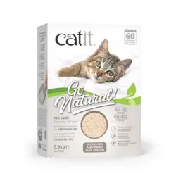 Arena Catit Go Natural de cáscaras de guisante, sin perfume para gatos - 5,6 kg (2 x 2,8 kg)