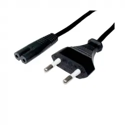 DCU 391001 / Cable de Corriente Plano (m) a Bipolar (h) 1.5m Negro