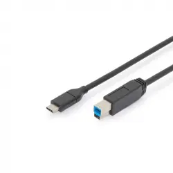 Digitus Cable USB-C a USB-B Macho/Macho1.8m Negro