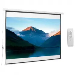 Homcom Pantalla de Proyector Eléctrica 120 Pulgadas 244x183 Cm Blanco