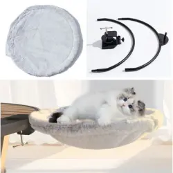 IntiMeg Hamaca ajustable con escritorio para gatos - Gris
