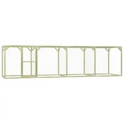 Jaula Gallinero Madera Impregnada Pino Y Acero 6x1,5x1,5 M Vidaxl