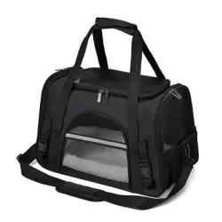UAMLY Bolsa transportadora de malla transpirable para gatos y perros - negro