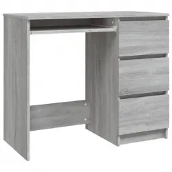 Vidaxl Escritorio De Madera Contrachapada Gris Sonoma 90x45x76 Cm