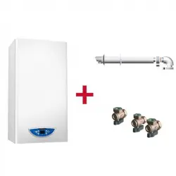 Caldera De Condensacion Compacta, Ariston, Matis Condens Plus 24 + Kit De Tres Grifos + Kit Salida De Humos, Clase Energetica A