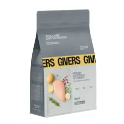 Givers Pienso Natural Para Gatos Esterilizados con Pollo y Hierbas, 3 Kg