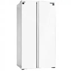 Infiniton SBS-717 GWDA Frigorífico Americano F Cristal Blanco