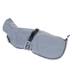 Abrigo TIAKI Reflective Steel para perros - Largo de espalda: aprox. 30 cm