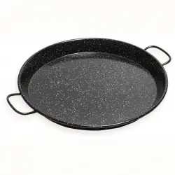 Briebe BRI-700580 Paellera Valenciana Inducción 80cm Acero Esmaltado Vitrocerámica Fuego Gas Negro