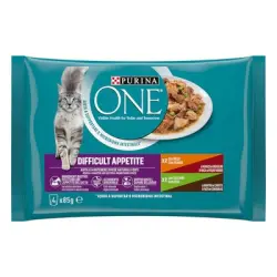 PURINA ONE Difficult Appetite - Pollo y pavo 4 x 85 g
