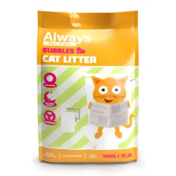 Always Bubbles Arena Aglomerante para gatos - 10 kg