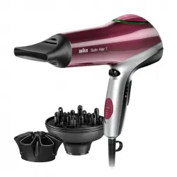 Braun Satin Hair 7 HD770E Secador de Pelo 2200W Rojo/Plata