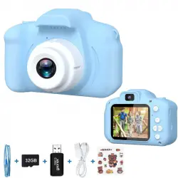 Kinsi X2 Cámara Infantil 2.0" 13MP con Tarjeta SD 32GB Azul