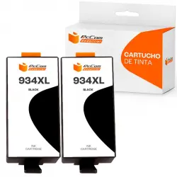 Pccom Essential HP 934XL Cartucho Tinta Compatible Negro Pack 2