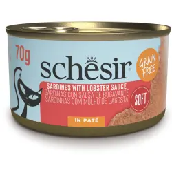 Schesir Lata Sardinas y Bogavante en paté para gatos - 70 g