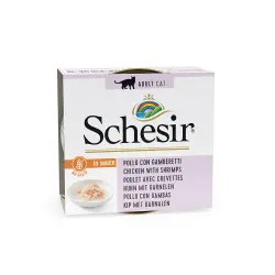 Schesir Natural en salsa 6 x 70 g - Pollo con gambas