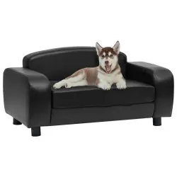 Sofá alargado para perros color Negro