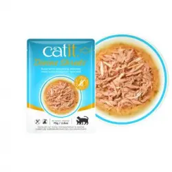 Catit Divine Shreds - Sopas De Atún Para Gatos - Pollo Y Wakame, 18 Sobres X 75 Gr