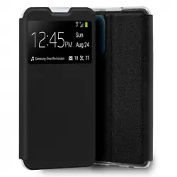 Cool Funda Flip Cover Liso Negra para Oppo Reno 4Z