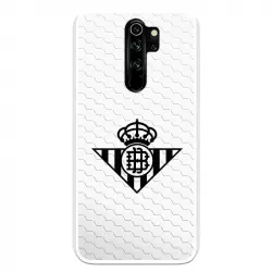 FundaLicencia Oficial Real Betis Balompié Escudo Negro Fondo Red para Xiaomi Redmi Note 8 Pro