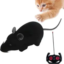 FurryFusion  para gatos con forma de ratón controlado a distancia - Negro