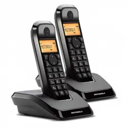 Motorola S1202 Duo Pack 2 Teléfonos Inalámbricos Negros