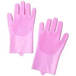 Pawffee Guante de masaje de silicona para mascotas - Aseo y limpieza - Rosa - 1 pieza