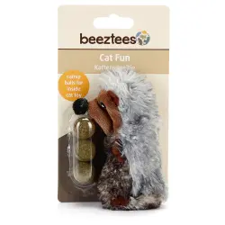 beeztees juguete para gatos erizo con bola catnip - 1 unidad