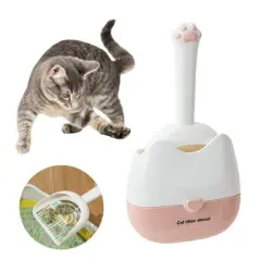 FurryFusion Palas multifuncionales para arena de gatos - Rosa