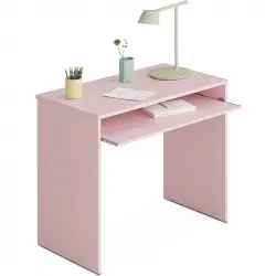 Habitdesign i-Joy Mesa de Escritorio con Bandeja Extensible Rosa