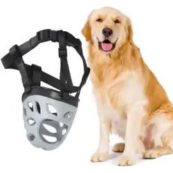 HausPets Bozal de plástico para cachorros: come y bebe, ajustable - Una unidad