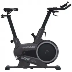 Head Bicicleta Estática Indoor con Pantalla LED Compatible con Kinomap y Zwift, 32 Niveles Negro