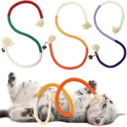 IntiMeg Tres juguetes de cuerda para gatos - Tres: 70 cm