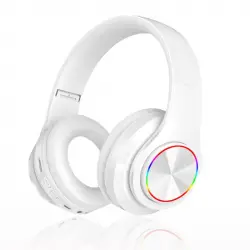 Kinsi B39 Auriculares Inalámbricos Bluetooth HiFi RGB Blancos
