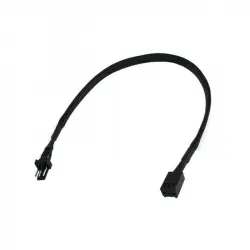 Phobya Cable Extensor de Alimentación 3 Pines Macho/Hembra 30cm Negro