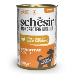 Schesir Monoprotein Lata Pavo para perros - 400 g