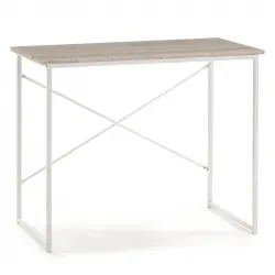 VS Venta-Stock Cáceres Mesa de Oficina 90x50x74cm Roble/Blanco