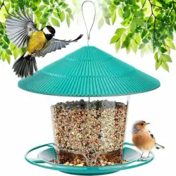 ZooVenture Comedero pájaros exterior gran capacidad dispensador semillas - comedero para pájaros