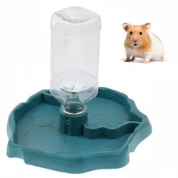 ZooVenture Dispensador de agua portátil de plástico para reptiles tortugas - Azul