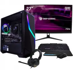 CoolBox Deep Gaming AMD Ryzen 5 5600G/16GB/GTX1650/1TB SSD + Monitor 27" QHD + Setup Gamer