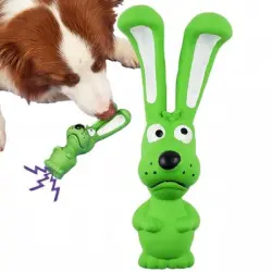 FurryFusion juguete de látex con forma de animal para perros - Perro Verde