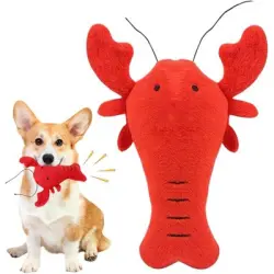 HausPets Perro de peluche con forma de langosta que emite un chirrido - Artículo 1