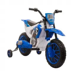 Homcom Moto Eléctrica con Dos Ruedas de Equilibrio Azul