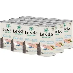 Lenda Paté para Gatos Cerdo con Pavo y Arándanos Sin Cereales - 12 x 400 g