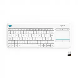 Logitech K400+ Teclado Inalámbrico con Touchpad Blanco