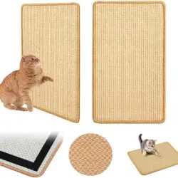 MCBOSON Juego de 2 alfombrillas rascadoras de sisal natural - 1 artículo