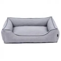 Sofa Mallorca Comfort Cama Para Perro 80x60 Cm Gris Claro/negro