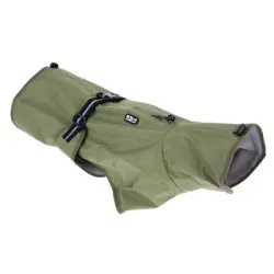 Chubasquero TIAKI Olive para perros - 60 cm de largo de espalda