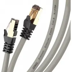 Duronic Cable de Red SFTP Cat8 1.5m Gris
